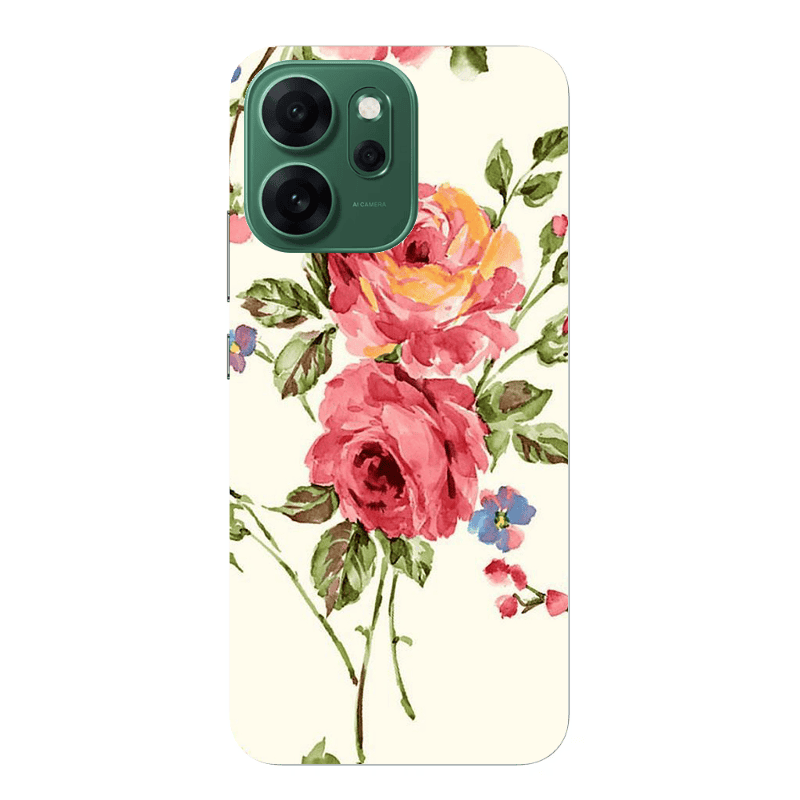 Oppo 14 F Violet and rose Transparent Silicone TPU Θήκη